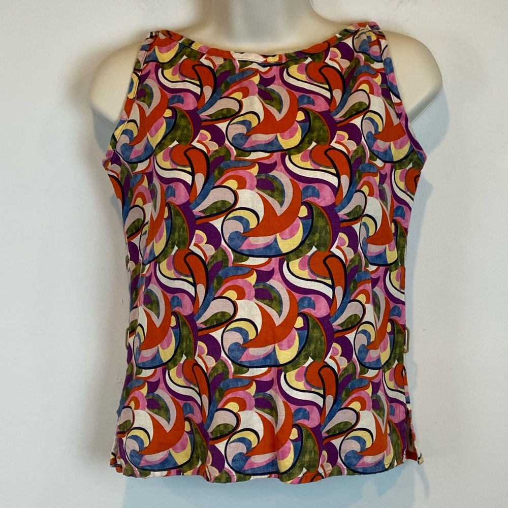 Vintage Scullers Multi Color Paisley Women’s Tank Top Size Small